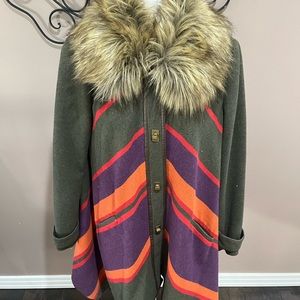 Anthropologie light wool jacket size medium .